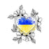 Временное тату Сердце-цветы-Украина